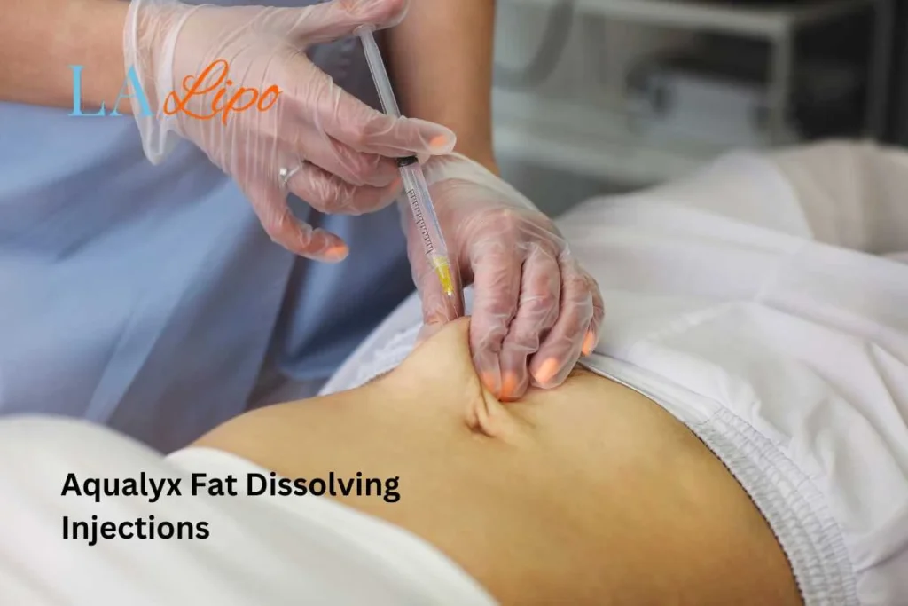 woman having fat dissolving injections Queensbury in the stomach