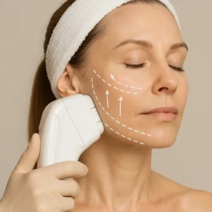 Woman having HI-FU to reduce wrinkles call LA LIPO Queensbury Now!