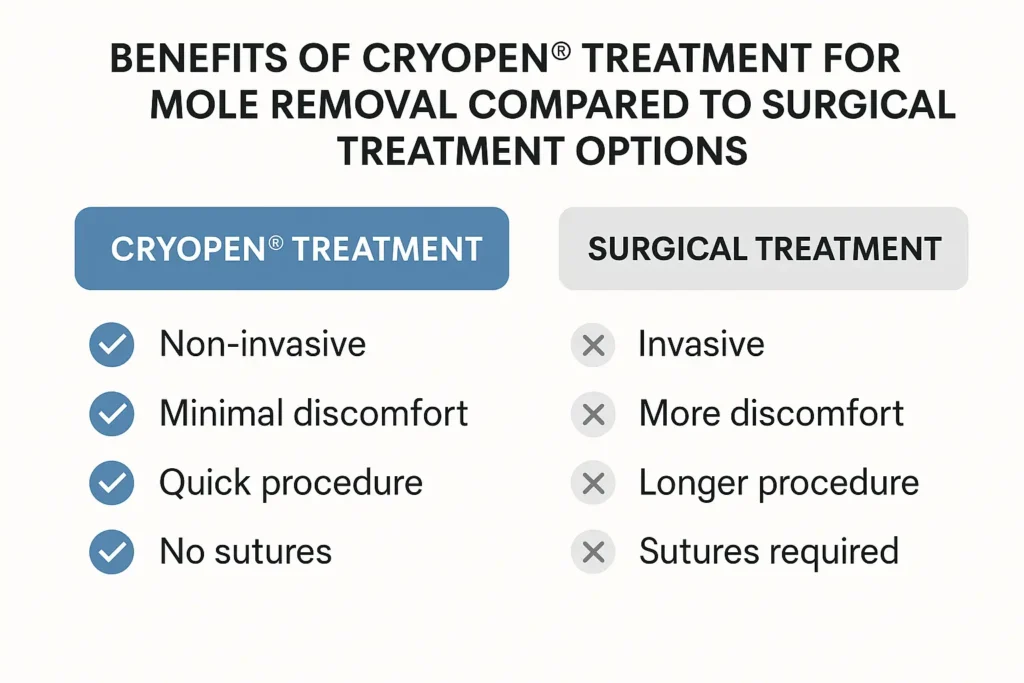 Benefits of facial mole removal Queensbury - call our team today to book a consultation