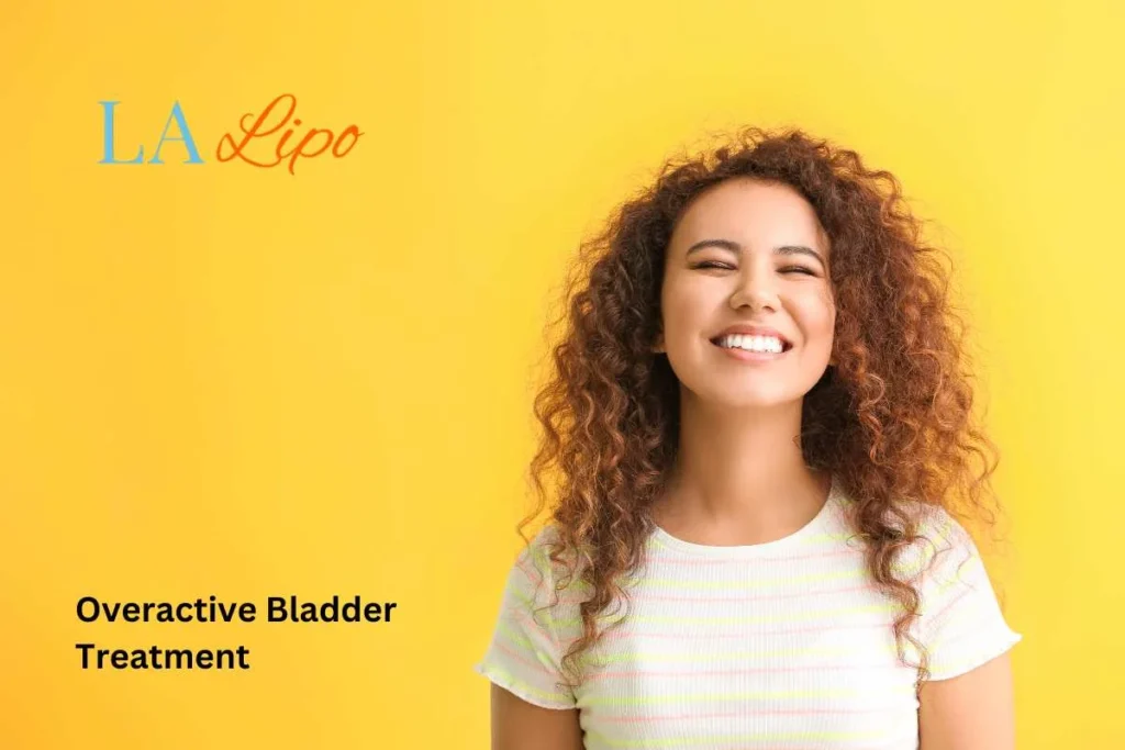 woman smiling about overactive bladder treatment Queensbury solutions
